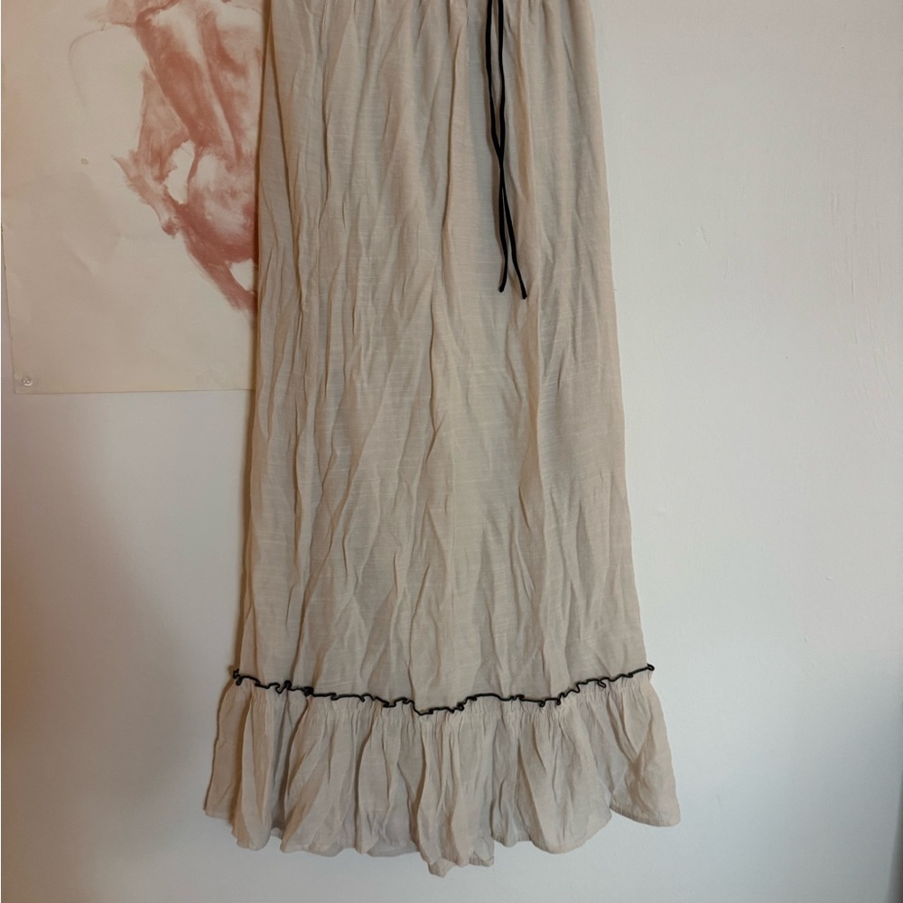 Chic Cream Ruffle Two Piece - Picture 3 of 4